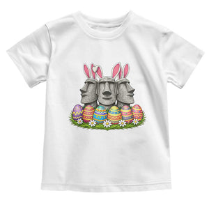 Easter Island Moai Bunny Ears Toddler T Shirt Funny Archaeology Gift TS12 White Print Your Wear