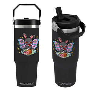 Funny Easter Bunny Mothman Loves Glazed Ham Flip Straw Tumbler TS12 One Size: 30 oz Black Print Your Wear
