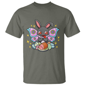 Funny Easter Bunny Mothman Loves Glazed Ham T Shirt TS12 Military Green Print Your Wear