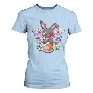 Funny Easter Bunny Mothman Loves Glazed Ham T Shirt For Women TS12 Light Blue Print Your Wear
