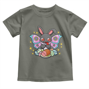 Funny Easter Bunny Mothman Loves Glazed Ham Toddler T Shirt TS12 Military Green Print Your Wear