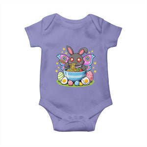 Funny Easter Mothman Eating Ramen Baby Onesie Cryptid Lover Gift TS12 Violet Print Your Wear