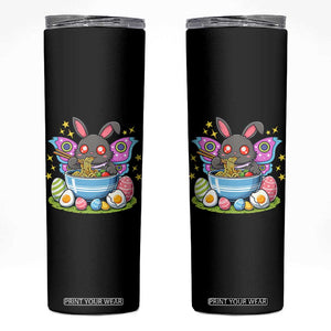 Funny Easter Mothman Eating Ramen Skinny Tumbler Cryptid Lover Gift TS12 Black Print Your Wear
