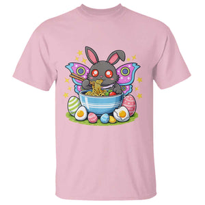 Funny Easter Mothman Eating Ramen T Shirt Cryptid Lover Gift TS12 Light Pink Print Your Wear