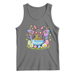 Funny Easter Mothman Eating Ramen Tank Top Cryptid Lover Gift TS12 Black Heather Print Your Wear