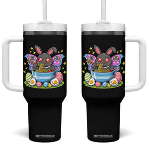 Funny Easter Mothman Eating Ramen Tumbler With Handle Cryptid Lover Gift TS12 One Size: 40 oz Black Print Your Wear