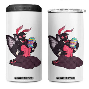 Sexy Easter Bunny Mothman 4 in 1 Can Cooler Tumbler Cryptid Humor Gift TS12 One Size: 16 oz White Print Your Wear