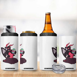 Sexy Easter Bunny Mothman 4 in 1 Can Cooler Tumbler Cryptid Humor Gift TS12 Print Your Wear