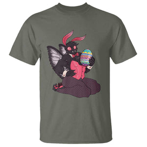 Sexy Easter Bunny Mothman T Shirt Cryptid Humor Gift TS12 Military Green Print Your Wear