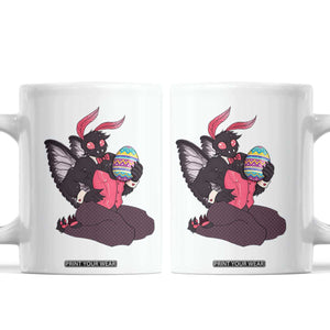 Sexy Easter Bunny Mothman Coffee Mug Cryptid Humor Gift TS12 White Print Your Wear