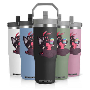 Sexy Easter Bunny Mothman Flip Straw Tumbler Cryptid Humor Gift TS12 Print Your Wear