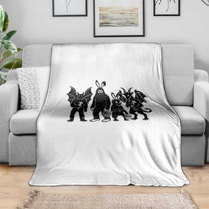 Funny Easter Cryptid Squad Throw Blanket Bigfoot Mothman Jersey Devil Chupacabra Gift TS12 Print Your Wear