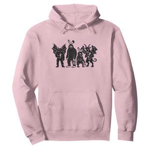 Funny Easter Cryptid Squad Hoodie Bigfoot Mothman Jersey Devil Chupacabra Gift TS12 Light Pink Print Your Wear