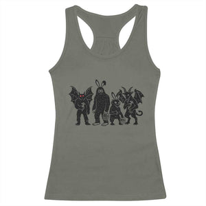 Funny Easter Cryptid Squad Racerback Tank Top Bigfoot Mothman Jersey Devil Chupacabra Gift TS12 Military Green Print Your Wear