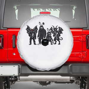 Funny Easter Cryptid Squad Spare Tire Cover Bigfoot Mothman Jersey Devil Chupacabra Gift TS12 White Print Your Wear