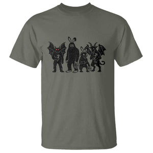 Funny Easter Cryptid Squad T Shirt Bigfoot Mothman Jersey Devil Chupacabra Gift TS12 Military Green Print Your Wear
