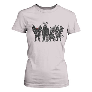 Funny Easter Cryptid Squad T Shirt For Women Bigfoot Mothman Jersey Devil Chupacabra Gift TS12 Ice Gray Print Your Wear