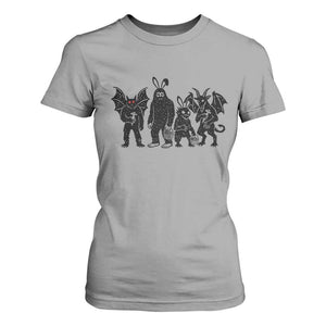 Funny Easter Cryptid Squad T Shirt For Women Bigfoot Mothman Jersey Devil Chupacabra Gift TS12 Sport Gray Print Your Wear