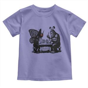 Funny Bigfoot And Mothman Egg Painting Toddler T Shirt Cryptid Easter Gift TS12 Violet Print Your Wear