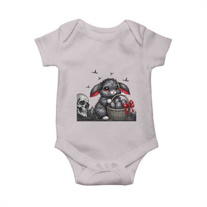 Gothic Easter Bunny Baby Onesie Dark Aesthetic Rabbit Gift TS12 Ice Gray Print Your Wear