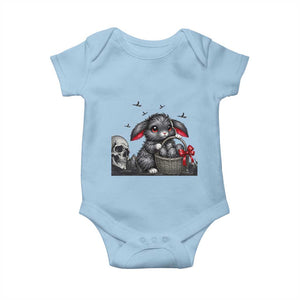 Gothic Easter Bunny Baby Onesie Dark Aesthetic Rabbit Gift TS12 Light Blue Print Your Wear