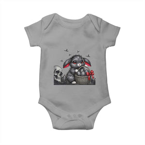 Gothic Easter Bunny Baby Onesie Dark Aesthetic Rabbit Gift TS12 Sport Gray Print Your Wear