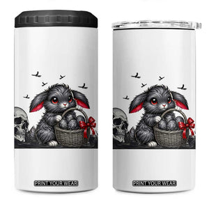 Gothic Easter Bunny 4 in 1 Can Cooler Tumbler Dark Aesthetic Rabbit Gift TS12 One Size: 16 oz White Print Your Wear