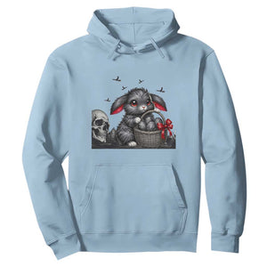 Gothic Easter Bunny Hoodie Dark Aesthetic Rabbit Gift TS12 Light Blue Print Your Wear