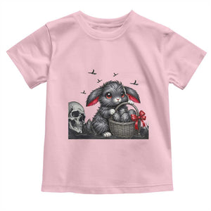 Gothic Easter Bunny Toddler T Shirt Dark Aesthetic Rabbit Gift TS12 Light Pink Print Your Wear