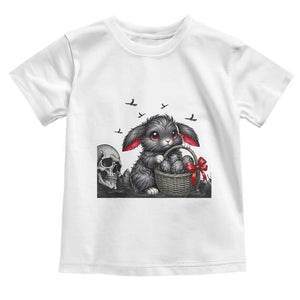 Gothic Easter Bunny Toddler T Shirt Dark Aesthetic Rabbit Gift TS12 White Print Your Wear