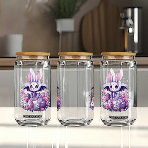 Cute Spooky Easter Bunny Glass Can Pastel Goth Rabbit Gift TS12 Print Your Wear