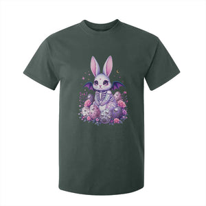 Cute Spooky Easter Bunny T Shirt For Kid Pastel Goth Rabbit Gift TS12 Dark Forest Green Print Your Wear