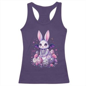Cute Spooky Easter Bunny Racerback Tank Top Pastel Goth Rabbit Gift TS12 Purple Print Your Wear