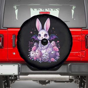 Cute Spooky Easter Bunny Spare Tire Cover Pastel Goth Rabbit Gift TS12 Black Print Your Wear