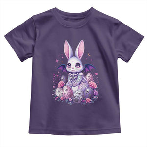 Cute Spooky Easter Bunny Toddler T Shirt Pastel Goth Rabbit Gift TS12 Purple Print Your Wear
