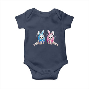 Gothic Easter Gift Baby Onesie Skeleton Hands Holding Easter Eggs TS12 Navy Print Your Wear