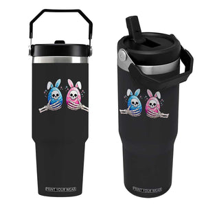 Gothic Easter Gift Flip Straw Tumbler Skeleton Hands Holding Easter Eggs TS12 One Size: 30 oz Black Print Your Wear