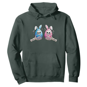 Gothic Easter Gift Hoodie Skeleton Hands Holding Easter Eggs TS12 Dark Forest Green Print Your Wear