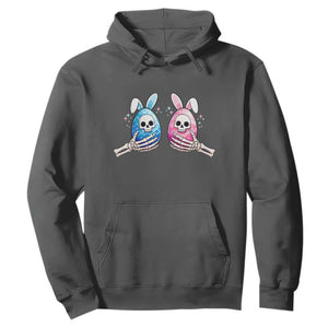 Gothic Easter Gift Hoodie Skeleton Hands Holding Easter Eggs TS12 Dark Heather Print Your Wear