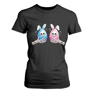 Gothic Easter Gift T Shirt For Women Skeleton Hands Holding Easter Eggs TS12 Black Print Your Wear