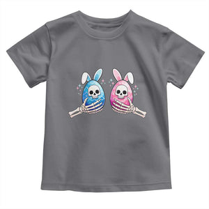 Gothic Easter Gift Toddler T Shirt Skeleton Hands Holding Easter Eggs TS12 Charcoal Print Your Wear