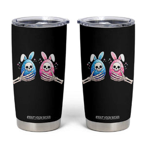 Gothic Easter Gift Tumbler Cup Skeleton Hands Holding Easter Eggs TS12 Black Print Your Wear