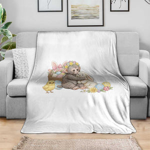 Cute Punch Baby Monkey Easter Throw Blanket Funny Animal Gift TS12 Print Your Wear