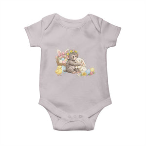 Cute Punch Baby Monkey Easter Baby Onesie Funny Animal Gift TS12 Ice Gray Print Your Wear