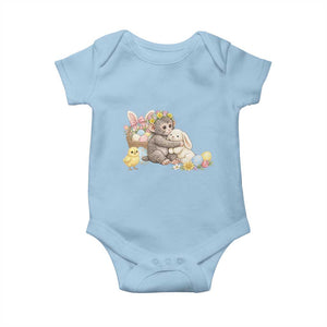 Cute Punch Baby Monkey Easter Baby Onesie Funny Animal Gift TS12 Light Blue Print Your Wear