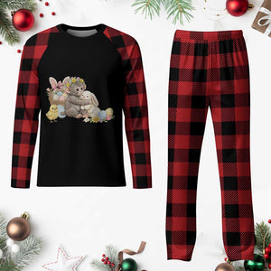 Cute Punch Baby Monkey Easter Plaid Pajama Set Funny Animal Gift TS12 Buffalo Plaid Print Your Wear