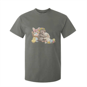 Cute Punch Baby Monkey Easter T Shirt For Kid Funny Animal Gift TS12 Military Green Print Your Wear
