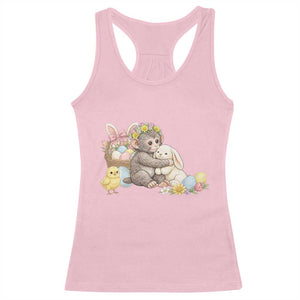 Cute Punch Baby Monkey Easter Racerback Tank Top Funny Animal Gift TS12 Light Pink Print Your Wear