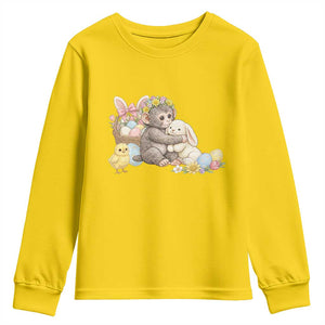 Cute Punch Baby Monkey Easter Youth Sweatshirt Funny Animal Gift TS12 Daisy Print Your Wear