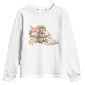Cute Punch Baby Monkey Easter Youth Sweatshirt Funny Animal Gift TS12 White Print Your Wear